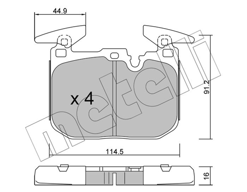 METELLI 22-1015-3 Brake Pad...