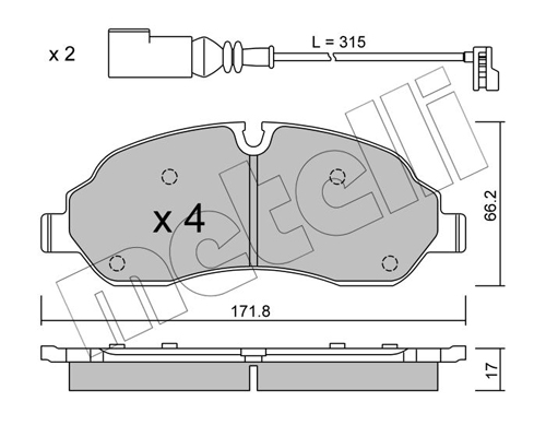 METELLI 22-1032-0 Brake Pad...
