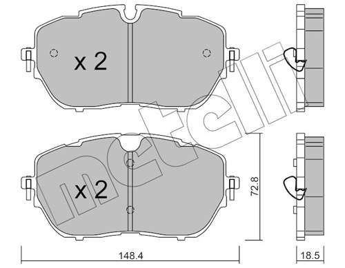 METELLI 22-1105-0 Brake Pad...