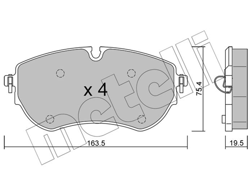 METELLI 22-1172-0 Brake Pad...