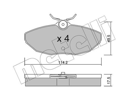 METELLI 22-1190-0 Brake Pad...