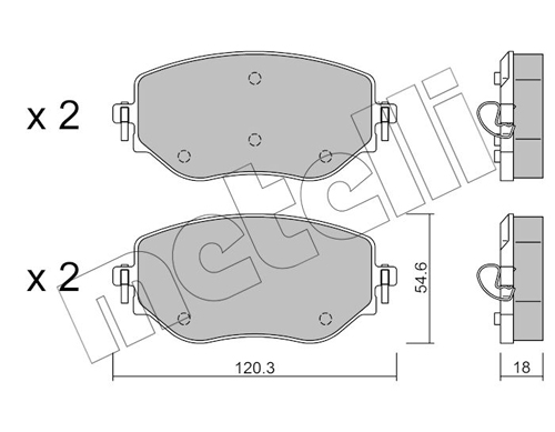 METELLI 22-1225-0 Brake Pad...