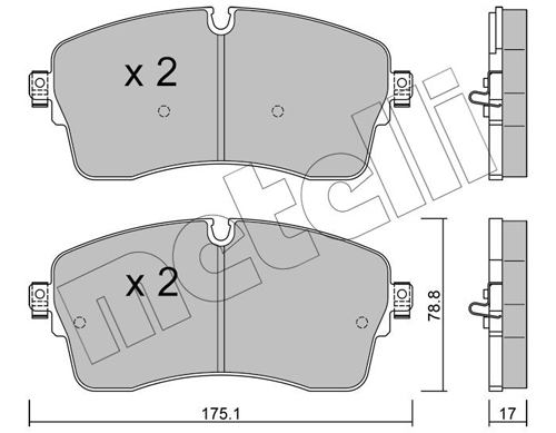 METELLI 22-1250-0 Brake Pad...