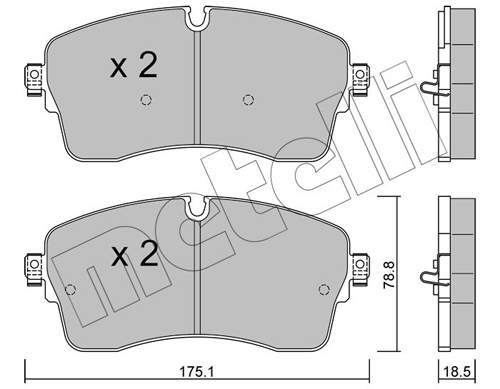 METELLI 22-1250-1 Brake Pad...