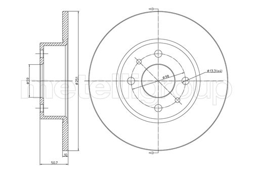 METELLI 23-0193C Brake Disc...
