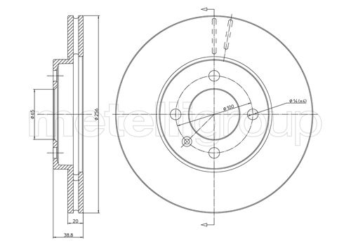 METELLI 23-0230C Brake Disc...