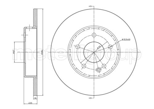 METELLI 23-0313C Brake Disc...