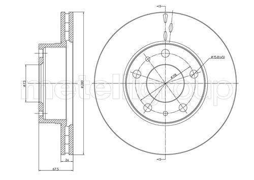 METELLI 23-0340 Brake Disc...