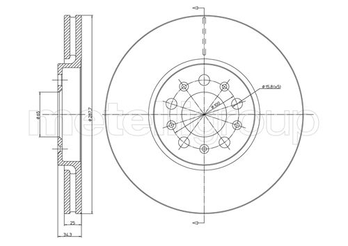 METELLI 23-0365C Brake Disc...