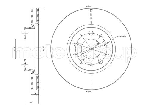 METELLI 23-0375C Brake Disc...