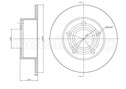 METELLI 23-0395C Brake Disc...