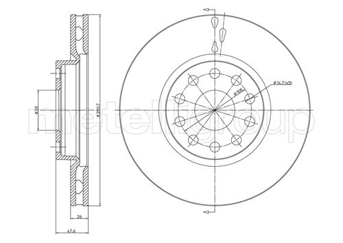 METELLI 23-0409C Brake Disc...