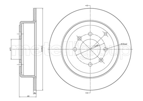 METELLI 23-0431C Brake Disc...