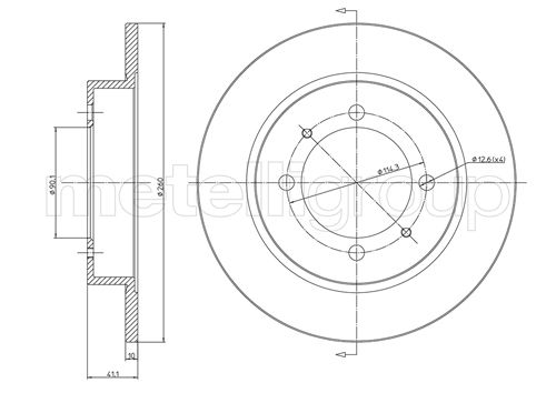 METELLI 23-0434C Brake Disc...