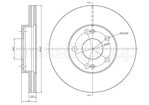 METELLI 23-0466 спирачен диск