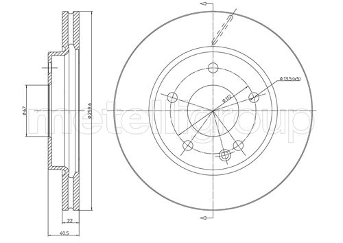 METELLI 23-0469C Brake Disc...