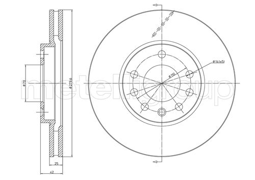 METELLI 23-0514C Brake Disc...