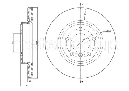 METELLI 23-0515C Brake Disc...