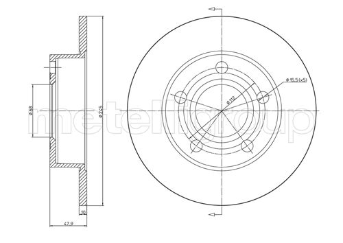 METELLI 23-0531C Brake Disc...