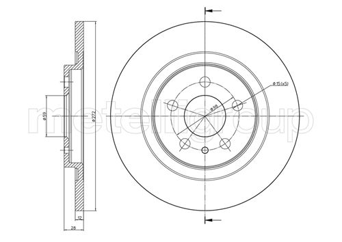 METELLI 23-0554C Brake Disc...