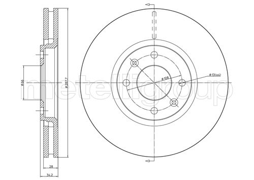 METELLI 23-0557C Brake Disc...