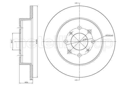 METELLI 23-0579C Brake Disc...