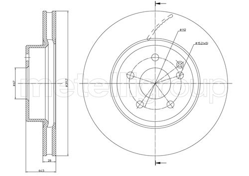 METELLI 23-0602C Brake Disc...