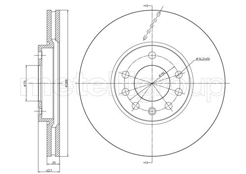 METELLI 23-0605C Brake Disc...