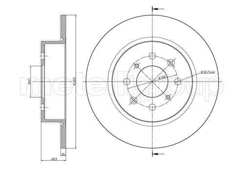 METELLI 23-0612C Brake Disc...