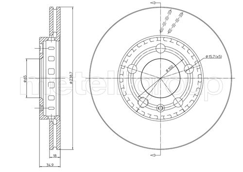 METELLI 23-0614C Brake Disc...