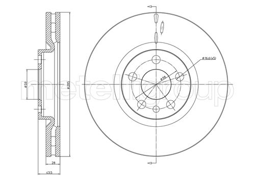 METELLI 23-0615C Brake Disc...