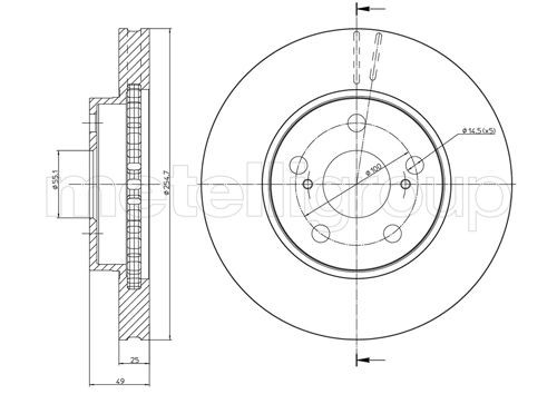 METELLI 23-0646C Brake Disc...