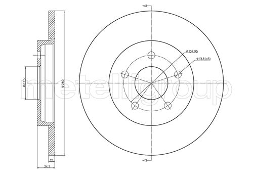 METELLI 23-0683C Brake Disc...