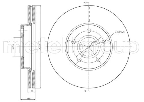 METELLI 23-0685C Brake Disc...