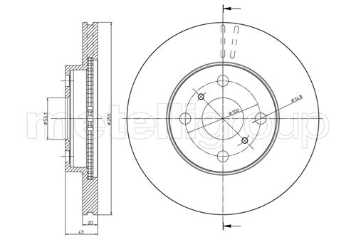 METELLI 23-0717C Brake Disc...