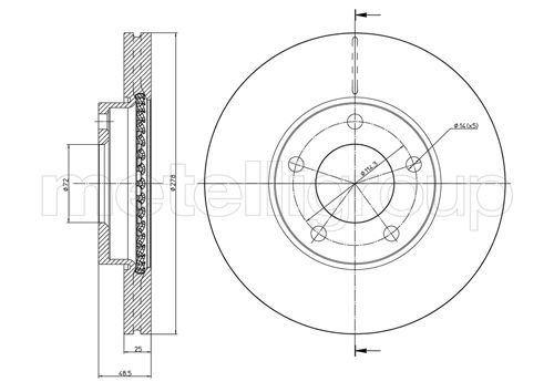 METELLI 23-0729C Brake Disc...