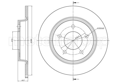 METELLI 23-0750C Brake Disc...