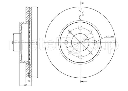 METELLI 23-0754C Brake Disc...