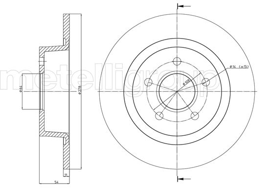 METELLI 23-0761C Brake Disc...