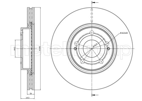 METELLI 23-0772C Brake Disc...
