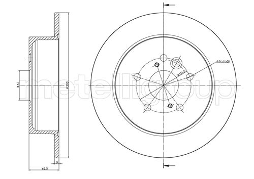 METELLI 23-0803C Brake Disc...