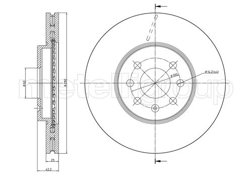 METELLI 23-0825C Brake Disc...