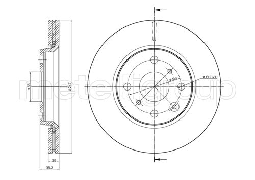 METELLI 23-0834C Brake Disc...