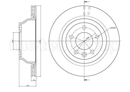 METELLI 23-0849C Brake Disc...