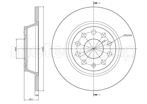METELLI 23-0852C Brake Disc...