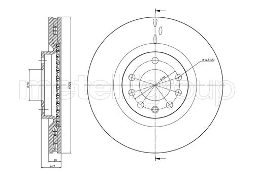 METELLI 23-0860C Brake Disc...