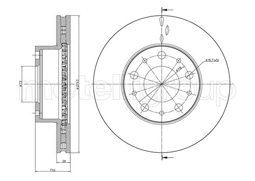 METELLI 23-0884C Brake Disc...