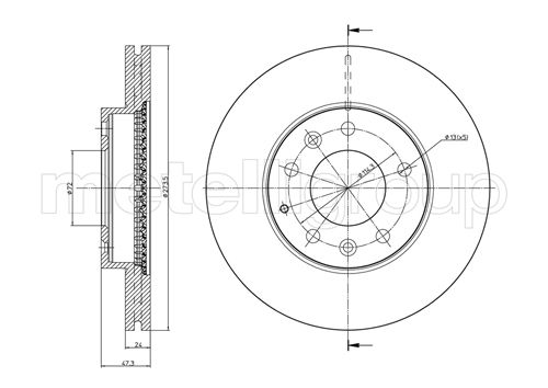 METELLI 23-0901C Brake Disc...
