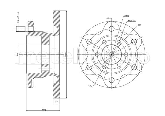 METELLI 23-0909 Brake Disc...