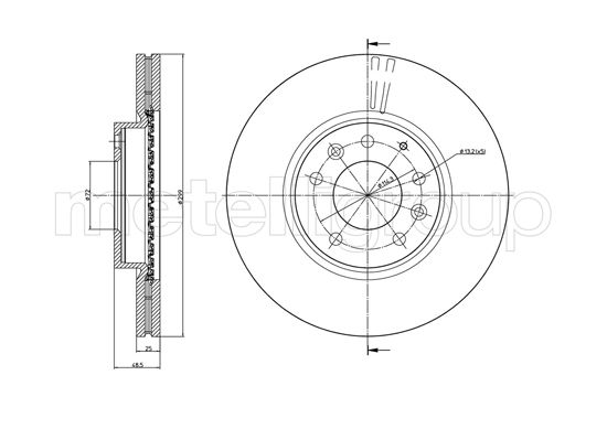 METELLI 23-0984C Brake Disc...